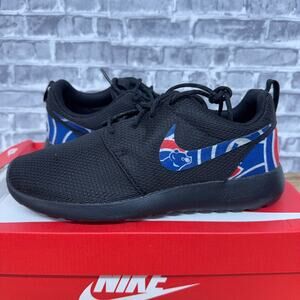 Nike Roshe One Triple Black Chicago Cubs Custom 511882-096 Womens Size 8 New